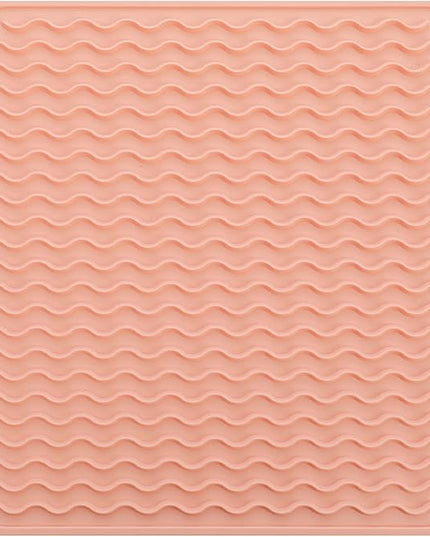 Silicone Dish Drying Mat for Multiple Usage,Easy clean,Eco-friendly,Heat-resistant Silicone Mat for Kitchen Counter or Sink,Refrigerator or Drawer liner Pink M 12 inches x 12 inches