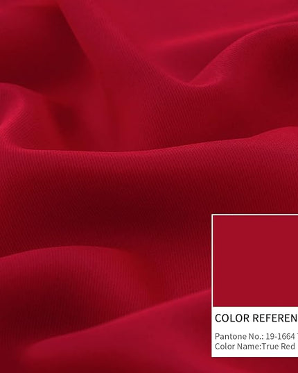 BGment Blackout Curtains for Bedroom - 63 Inch Rod Pocket and Back Tab Thermal Insulated Room Darkening Curtains for Living Room, 2 Curtain Panels (42 x 63 Inch, Red)