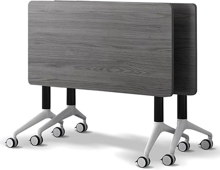 Conference Room Table with Flip-Top Design for Dynamic Meetings, Business Table Computer Desk with Heavy-Duty Frame,Foldable Seminar Meeting Tables for Home Office (2, B, 55.1IN)