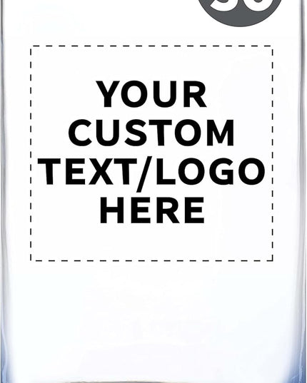 Custom Beer Can Glasses Set of 50, 16 oz. Pint Sized, Promotional Text, Logo, Soda Can Shape, Glassware, Blue