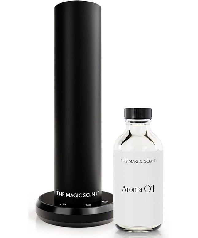 The Magic Scent Bluetooth Tower Diffuser Home & Office - Smart Ultra-Quiet for Home & Hotel - Waterless Cold-Air Programmable Professional Diffuser Machine - Essential Aroma Oil Included