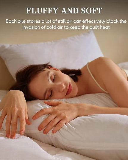 BHZ King Size Pillows Feather Down Set of 2 Hotel My King Pillows Bed Goose Pillow Luxury 2 Pack Pillow for Sleeping Side Sleepers Soft Support Gifts