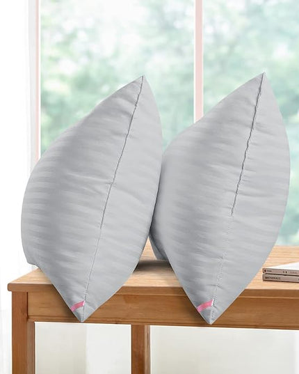 EIUE Bed Pillows for Sleeping 2 Pack Queen Size，Pillows for Side and Back Sleepers,Super Soft Down Alternative Microfiber Filled Pillows,20 x 30 Inches,Grey