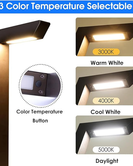 Energetic 3CCT Low Voltage Landscape Lights, 5W 200LM IP65 Waterproof LED Pathway Lights, 50000 Hrs, Outdoor Landscape Lighting, Square Modern Side Lit, Die-cast Aluminum Housing, ETL Listed, 6 Pack