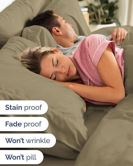 Extra Deep Queen Sheet Set - 6 Piece Breathable and Cooling Sheets - Hotel Luxury Bed Sheets Set - Easy & Secure Fit - Soft, Wrinkle Free and Comfy Sheets Set - Khaki Sheet Set with Extra Deep Pockets