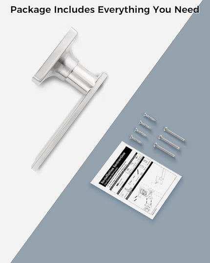 Mengico 1 Pack Interior Door Lever,Satin Nickel Door Lock,Door Handles Interior Dummy Door Handle