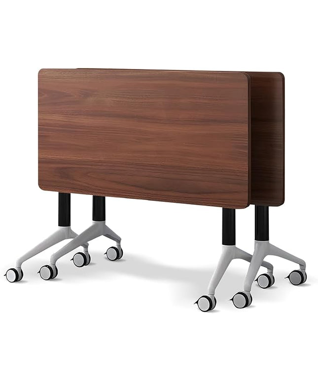 Conference Room Table with Flip-Top Design for Dynamic Meetings, Business Table Computer Desk with Heavy-Duty Frame,Foldable Seminar Meeting Tables for Home Office (2, A, 55.1IN)