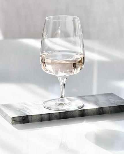 Krosno - Stemmed Tulip Water Glasses, Set of 4, 11.2 oz, Ideal Goblets for Dessert, Cocktails, Juice, Drinking Glasses, Lead-Free and Safe, Dishwasher Safe, Made in Europe