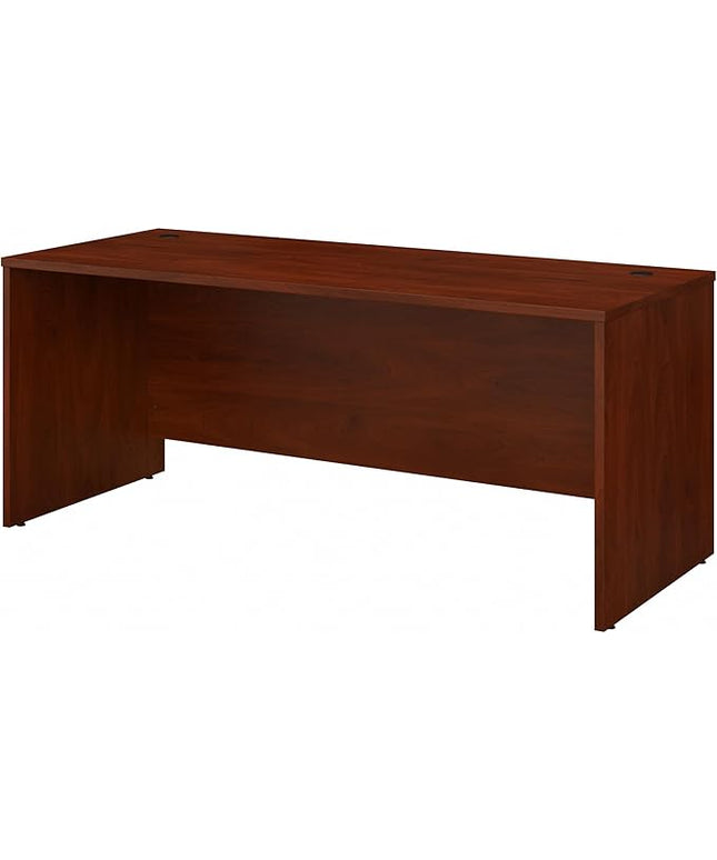 Bush Business Furniture Studio C 72W Computer Desk with Wire Management and Modesty Panel in Hansen Cherry, Professional Table for Home Office and Corporate Office