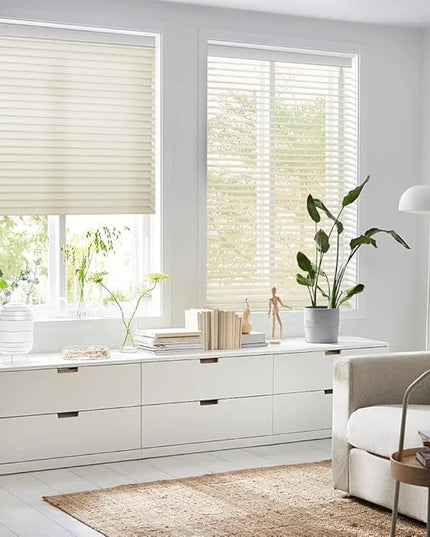Zshine Automatic Shangri La Light Filtering Serenity Sheer Roller Shades Free Dimming Rechargeable Motorized Compatible with Homekit Siri Alexa (84029B Ivory)