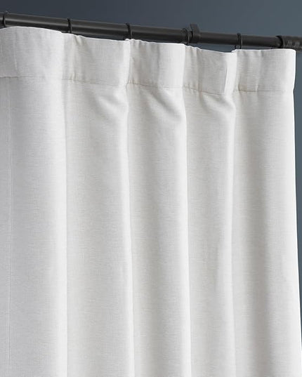 HPD Half Price Drapes Bellino Room Darkening Curtains 63 Inches Long Curtains for Bedroom & Living Room (1 Panel), 50W x 63L, Chalk Off White