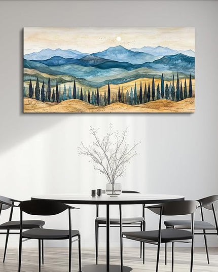 ZUITINGHUA Canvas Wall Art For Living Room Wall Decor For Bedroom Office Wall Decoration Mountains Landscape Painting Abstract Pictures Artwork Room Aesthetic Home Decor 20x40 In