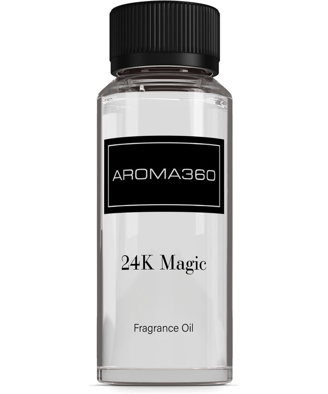 Aroma360-24K Magic Fragrance Oil Blend | Hotel Inspired Luxury Essential Oil Diffusers | Aromatherapy Scent Diffuser Oil | Citrus, Bergamot, Lemon & Lemongrass with Notes of Jasmine. - 120ML