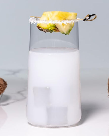Krosno Tall Water Glasses, Set of 6, 18.3 oz, Avant-Garde Collection, Lightweight Crystal Glass, Perfect for Everyday, Dishwasher Safe, Made in Europe