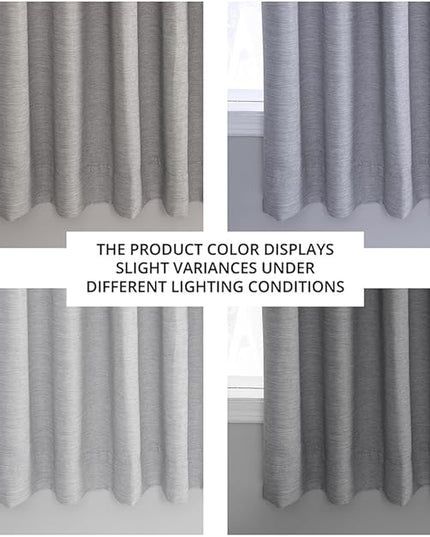 HPD Half Price Drapes Bellino Room Darkening Curtains 63 Inches Long Curtains for Bedroom & Living Room (1 Panel), 50 X 63, Vista Grey