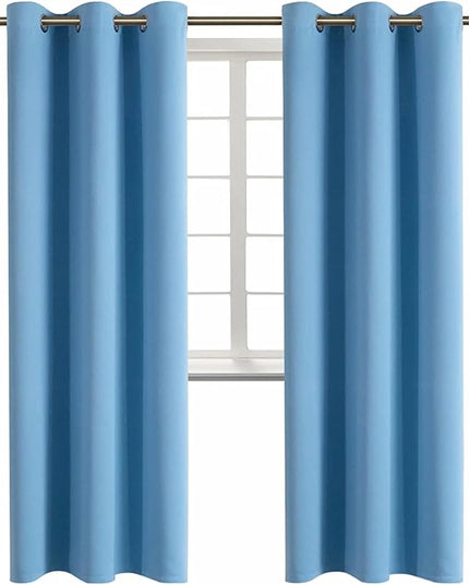 BGment Room Darkening Curtains 84 Inches Long - Grommet Thermal Insulated Drapes Window Treatment Curtains for Bedroom, 2 Panels, 42 x 84 Inch, Sky Blue