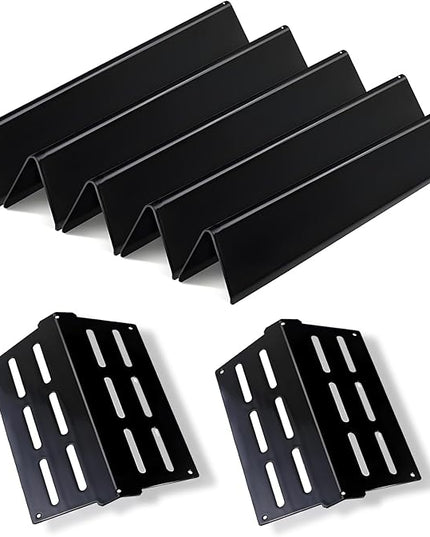 Heat Deflector Flavorizer Bars Porcelain Steel Gas Grill Replacement Parts for Weber Genesis 300 Series E310 E320 E330 S310 S320 S330 EP/CEP-310 EP/CEP-320 EP/CEP-330, 17.5 inch Heat Shield Plates