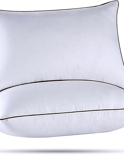 HUXMEYSON Pillows Standard Size Set of 2, Luxury Hotel Bed Pillows Set with Down Alternative Filling for Side and Back Sleepers