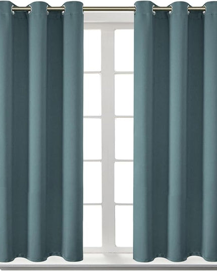 BGment Room Darkening Curtains 54 Inches Long - Grommet Thermal Insulated Drapes Window Treatment Curtains for Bedroom, 2 Panels, 38 x 54 Inch, Stone Blue
