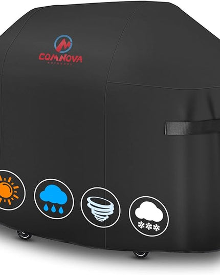 Comnova Grill Cover 75 Inch, 7109 BBQ Cover for Weber Summit 600 Series 6 Burner Grills, 600D Heavy Duty & Waterproof Barbeque Cover for Weber, Char-Broil, Monument, Brinkmann, Dyna-glo, and Nexgrill