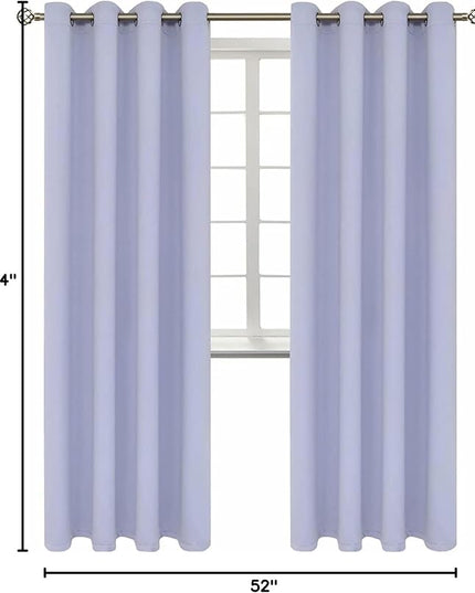 BGment Room Darkening Curtains 84 Inches Long - Grommet Thermal Insulated Drapes Window Treatment Curtains for Bedroom, 2 Panels, 52 x 84 Inch, Lavander