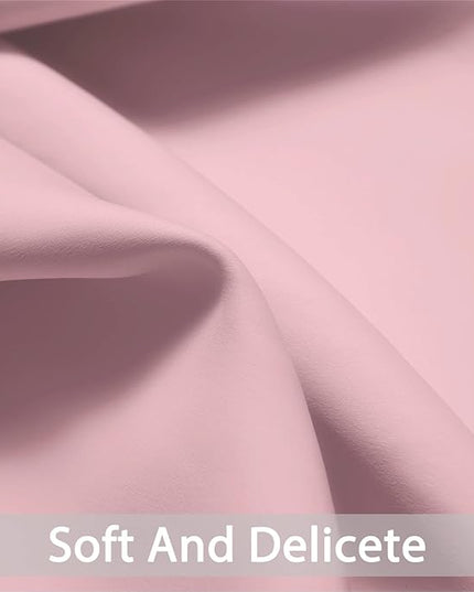 Yakamok Insulated Blackout Window Draperies - Energy Efficient Home Decor Grommet Top Curtains for Bedroom(Pink, 52Wx36L, 2 Panels)