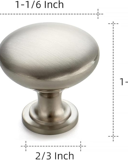 Ravinte 30 Pack Brushed Nickel Round Zinc Cabinet Knobs for Kitchen Bathroom Closet Dresser Cabinets