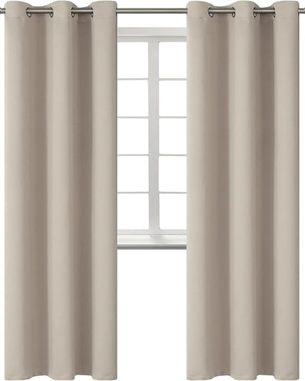 BGment Room Darkening Curtains 84 Inches Long - Grommet Thermal Insulated Drapes Window Treatment Curtains for Bedroom, 2 Panels, 38 x 84 Inch, Camel