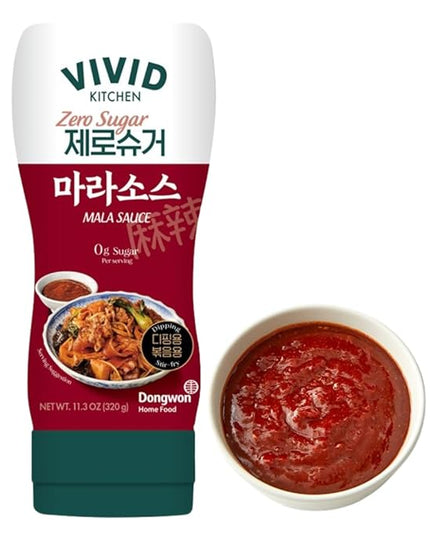 VIVID KITCHEN Mala Sauce | No Preservatives | Versatile, Easy-to-Squeeze (2 Pack) (Mala Sauce (Low Calorie & Zero Sugar))