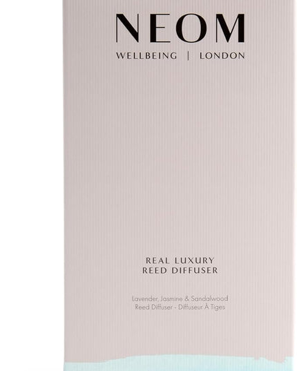 NEOM Real Luxury Reed Diffuser,100ml | Lavender, Jasmine & Sandalwood I 100% Natural Fragrances I Last up to 12 Weeks I Refillable and Reusable