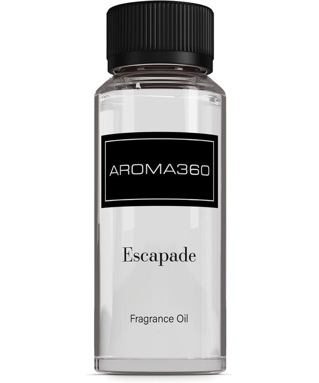 Aroma360 - Escapade Fragrance Oil Scent - Luxury Aromatherapy Scent Diffuser Oil - Hints of Lemon, Ocean, Bergamot, & Fragrant Jasmine - for Essential Oil Diffusers - for Home & Office - 120mL