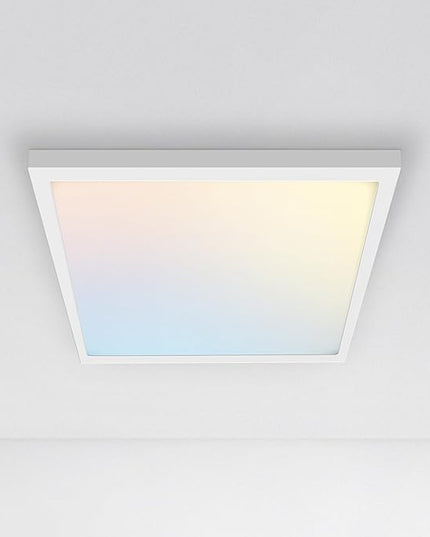 ASD LED 12" Square Flush Mount Ceiling Light Fixture, Low Profile Surface Lighting | 5CCT, Dimmable, Ultra-Thin, ETL Listed | 24W 1700LM 2700-6000K 120V | Kitchen, Bedroom, Hallway Lamp | White