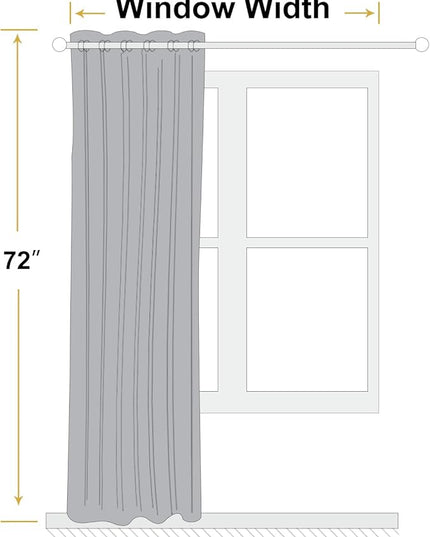 ChrisDowa 100% Blackout Olive Green Solid Curtains 72 Inches Long 2 Panels for Bedroom Living Room,Farmhouse Room Darkening Thermal Insulated Soundproof Grommet Top Window Treatment Drapes,52x72