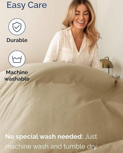 Extra Deep King Sheet Set - 6 Piece Breathable and Cooling Sheets - Hotel Luxury Bed Sheets Set - Easy & Secure Fit - Soft, Wrinkle Free and Comfy Sheets Set - Beige Sheet Set with Extra Deep Pockets