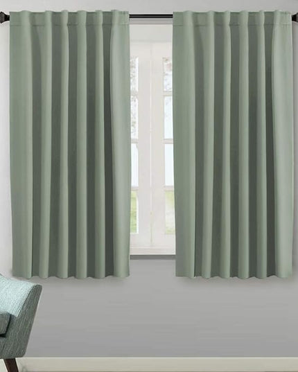 H.VERSAILTEX Blackout Curtains Thermal Insulated Window Treatment Panels Room Darkening Blackout Drapes for Living Room Back Tab/Rod Pocket Bedroom Draperies (2 Panels, Cyan, 52 x 63 Inch)