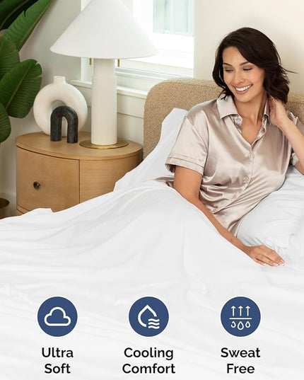Extra Deep Cal King Sheet Set - 6 Piece Breathable & Cooling Sheets - Hotel Luxury Bed Sheets Set - Easy & Secure Fit - Soft, Wrinkle Free & Comfy Sheets Set - White Sheet Set with Extra Deep Pockets