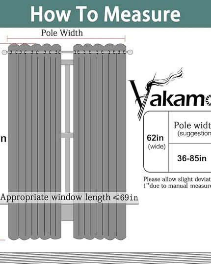 Yakamok Blackout Curtains Room Darkening Thermal Insulated Window Panels,Solid Grommet Top Drapes for Bedroom/Living Room(62Wx72L, Purple, 2 Panels)