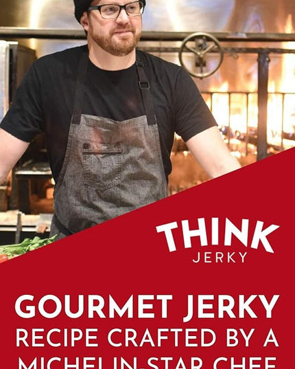 Think Jerky Sweet Chipotle Beef Jerky, Grass-Fed High Protein Beef, Gluten Free, No Antibiotics or Nitrates, Healthy Chef Crafted Recipe, Low Calorie and Low Fat - 1.0 oz Bags, 12 Pack