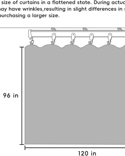 Room Divider Curtains Flexible Ceiling Tracks Set Curtain Track Ceiling Mount Blackout Curtain for Living Room Bedroom Ceiling Curtain Rod Privacy Dividers Panels W120 x H96 Black Drape & Black Rail