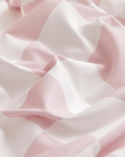 CLOTHKNOW Pink White Plaid Comforter Set Twin/Twin XL Grid Bedding Comforter Sets All Season Soft Checker Comforters with 2 x Pillow Cases
