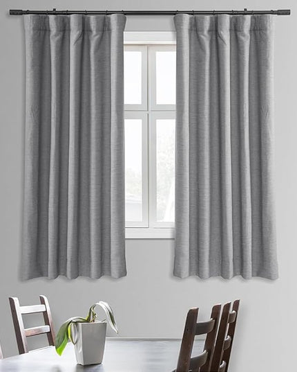 HPD Half Price Drapes Bellino Room Darkening Curtains 63 Inches Long Curtains for Bedroom & Living Room (1 Panel), 50 X 63, Vista Grey