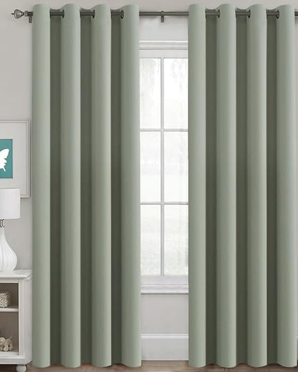 H.VERSAILTEX Blackout Curtains for Bedroom/Living Room, Length 63"/72"/84"/96"/108", Multi Colors, Room Darkening Thermal Insulated Grommet Window Curtains - 2 Panels
