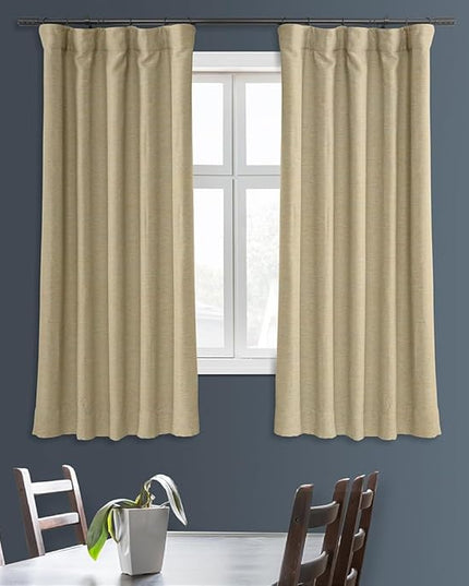 HPD Half Price Drapes Bellino Room Darkening Curtains 63 Inches Long Curtains for Bedroom & Living Room (1 Panel), 50W x 63L, Candlelight