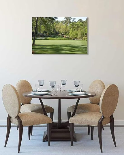 Augusta National Golf Course Wall Art for Living Room Bedroom Bathroom Home Decorations - Augusta Golf Course Picture Poster Framed Artwork Canvas Prints Ready to Hang(28''H x 44''W)