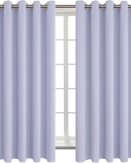 BGment Blackout Curtains - Grommet Thermal Insulated Room Darkening Bedroom and Living Room Curtains, Set of 2 Panels (70 x 63 Inch, Lavander)