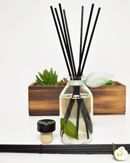 LOVSPA Reed Diffuser Set, Zen White Tea & Ginger Scented Oil Diffuser with Sticks, Home Fragrance Accessories for Bathroom Shelf Decor, Aroma Diffusers for Home or Office Desk, USA Made