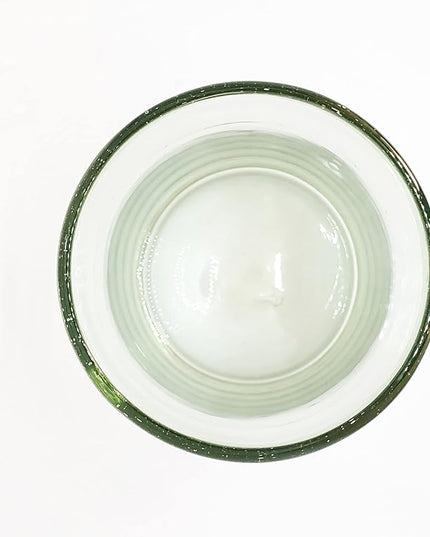 Clear 10 oz Tumblers (set of 6), Hand Blown Mexican Glassware, Recycled Glass Drinking Glasses, Lead-Free, Cocktail Margarita Glasses, Wine Glasses, Shot Glasses, Whiskey Glasses (Tumbler)