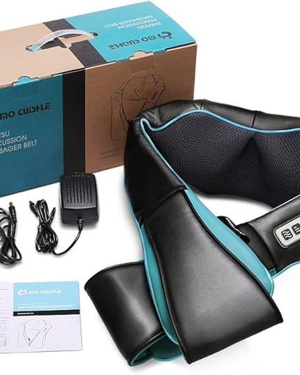 Mo Cuishle Shiatsu Back Shoulder and Neck Massager with Heat, Electric Deep Tissue 4D Kneading Massage, Best Gifts for Women Men Mom Dad, Fathers Day, Mothers Day, Christmas Gifts