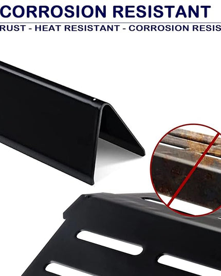 Heat Deflector Flavorizer Bars Porcelain Steel Gas Grill Replacement Parts for Weber Genesis 300 Series E310 E320 E330 S310 S320 S330 EP/CEP-310 EP/CEP-320 EP/CEP-330, 17.5 inch Heat Shield Plates