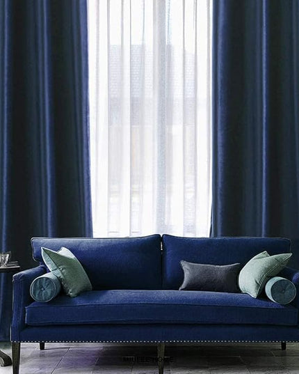 MIULEE 2 Panels Blackout Velvet Curtains Solid Soft Grommet Royal Blue Curtains Black Out Thermal Insulated Soundproof Room Darkening Drapes/Panels for Living Room Bedroom 52 x 96 Inch Length